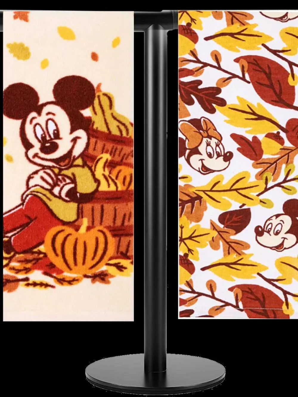 Disney Mickey Minnie Fall Kitchen Towels 2 Pack Pumpkin Autumn 15x26